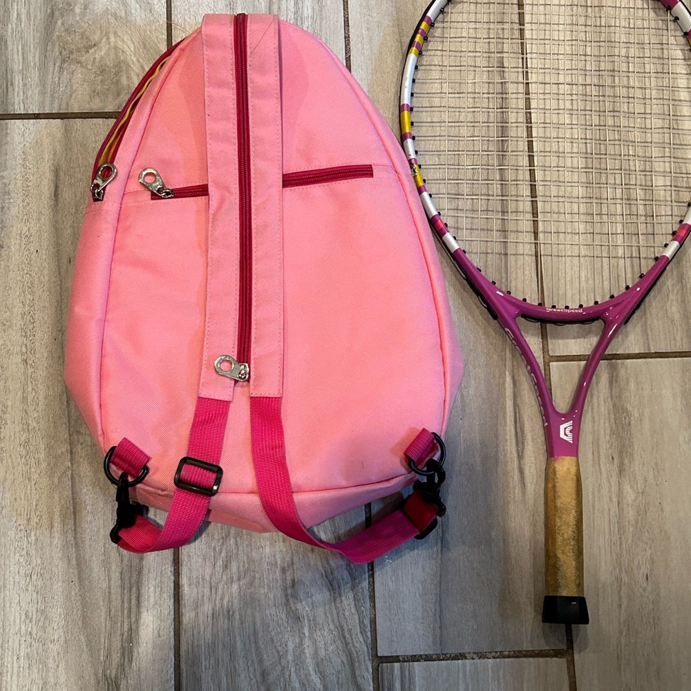 Pink Tennis Racket Set for Kids - Picture 2 of 2